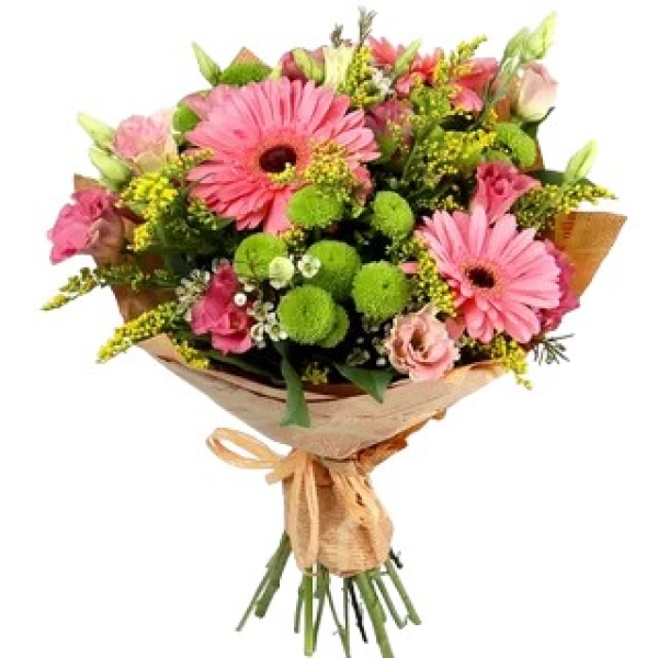  Antalya Flowers Delivery Gerbera Lisyantus Krizantem Buket