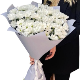  Antalya Flowers Order Элегантный букет белых хризантем